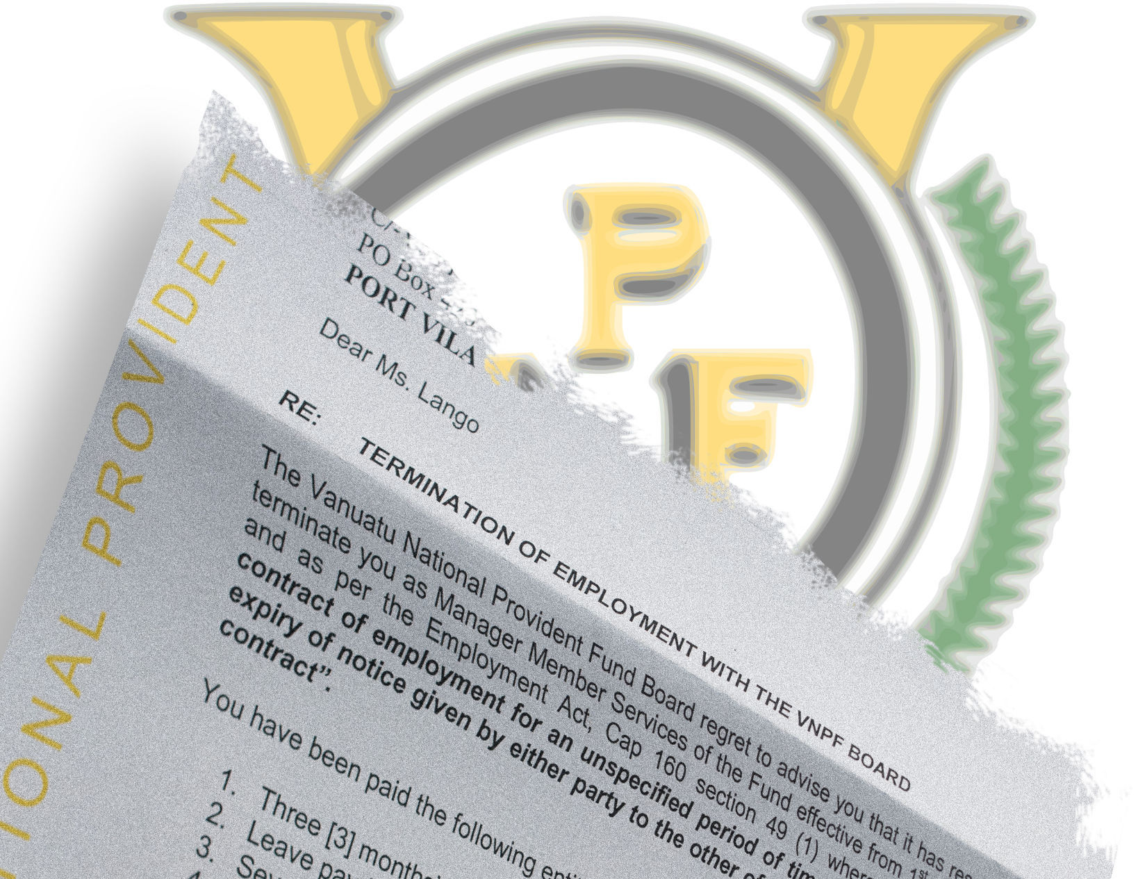 Dismissal letter